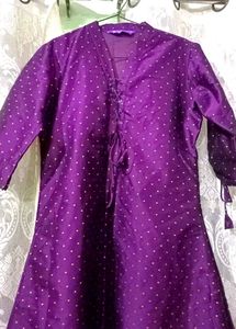 Eid Sale💫 Purple Chanderi Silk Kurta Sets💜