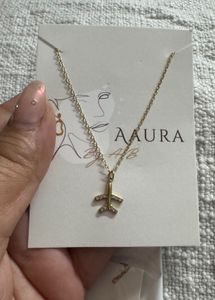 Aaura Airplane Pendant Necklace