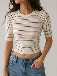Striped Cropped T-Shirt