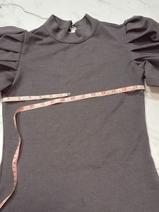Puff Sleeve Mock Neck Top