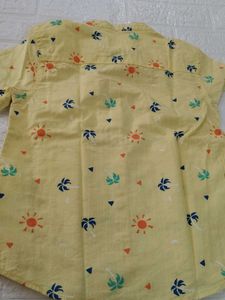 Boys Yellow Print Shirt