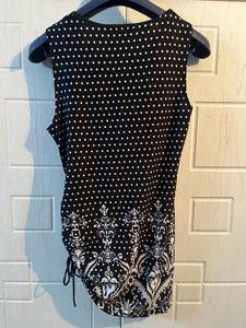 Chic Polka Dot &amp; Floral Print Sleeveless Top