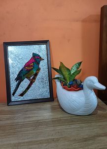 Glass Painting Work- A Beautiful Bird