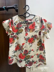 Cold Shoulder Floral Top