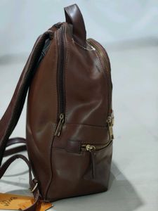 Stylish Brown Leather Backpack