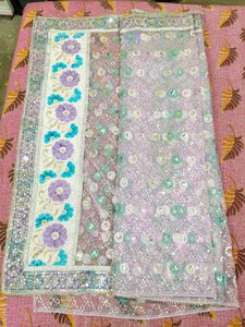 Embroidered Saree with Sequins