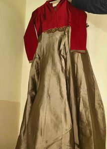 Sale Guys Red And Beige Gown