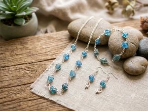 Bohemian Blue Gemstone Jewelry Set