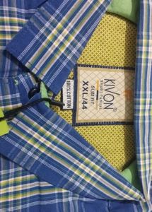 KIVON Blue Checked Casual Shirt