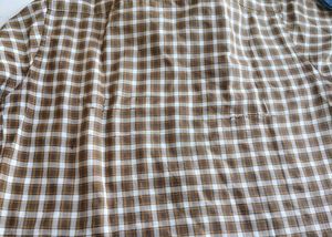 Men's Blue Trousers with Plaid Shirt