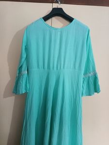 Beautiful Teal Anarkali Kurti