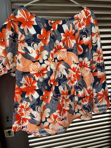 Floral Print Blouse Stylish Sleeve