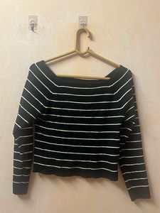 Chic Striped Long Sleeve Top