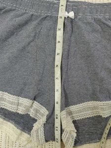 Comfortable Lace Trim Pajama Shorts