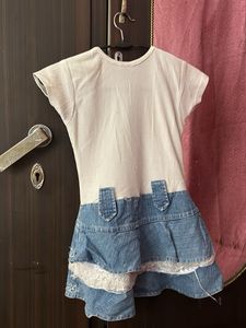 Cute Denim &amp; Striped Dress