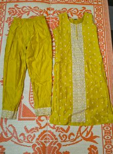 Yellow Kurta Set with Pants