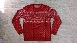 JACK &amp; JONES  Unisex Red Christmas Sweater