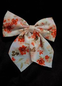 Cute Floral Bow Hair Clip