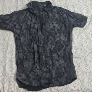 Men's Geometric Print Short Sleeve Shirt