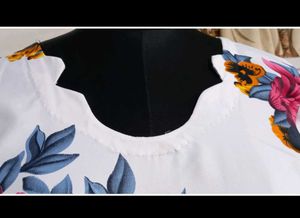 White Floral Print Kurta Set with Dupatta