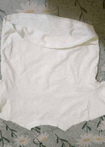 BODY &amp;MIND White Ribbed Crop Top