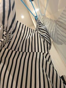 Striped Wrap Dress