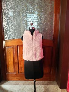 Fuzzy Hooded Fleece Vest