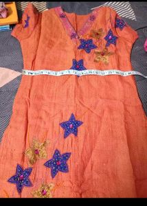 Beautiful Orange &amp; Pink Kurta Set