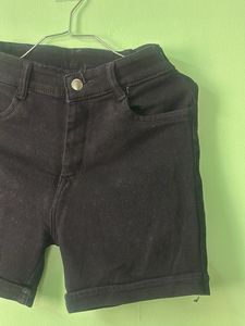 Black Denim Shorts