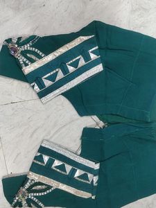 Georgette saree with silver work