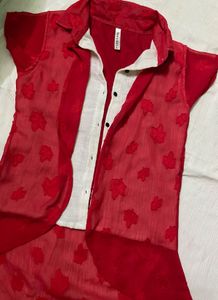 Red Sheer Top