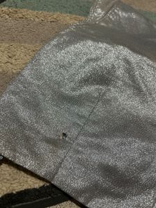 Sparkly Silver Sleeveless Blouse