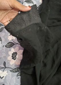 Elegant Black Abaya with Embellishments