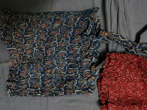 Boho Print Tie Crop Top Set