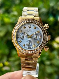 Gold Rolex Daytona Watch with Diamonds