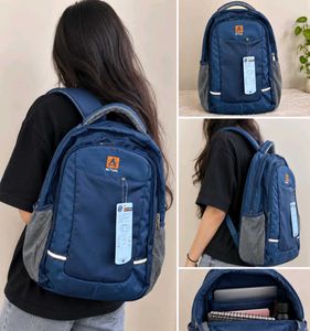 ACTUAL Unisex Navy Blue Laptop Backpack |