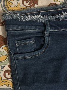 Frayed Hem Denim Jeans
