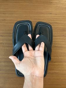 Platform Black Slippers