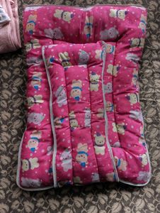 Cute Pink Baby Mattress with Teddy Bears