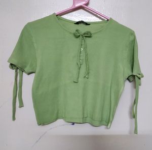 Korean Bow Crop Top