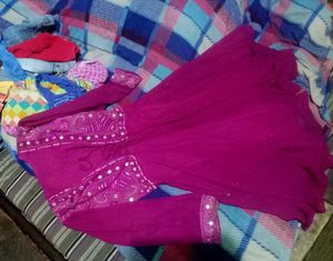 Dark Pink Colour Gown For Women