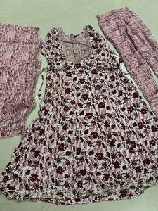 Floral Kurta Set with Dupatta