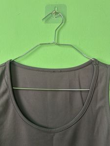 Sleek Dark Grey Crop Tank Top
