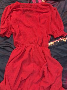 Charming Red Mini Dress/jumper