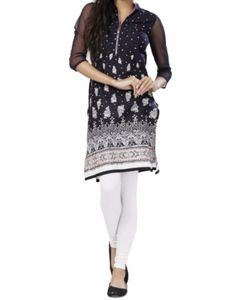 Unused Beautiful Navy Blue Soft Cotton Kurti