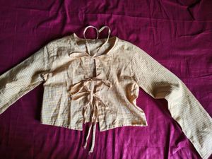 Stylish Cropped Tie-Up Top