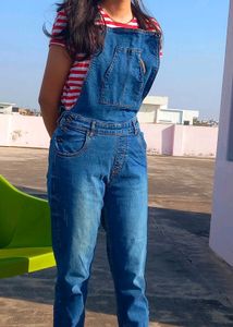 Hand-Painted Leaf Design Denim Jeans