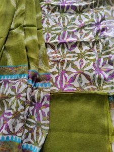Green Floral Print Kurta Set