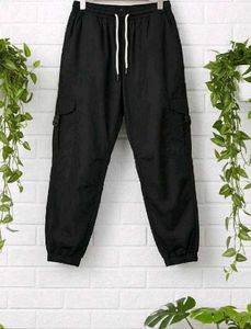 Black Cargo Jogger Pants