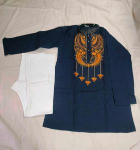 Navy Blue Kurta Set for boys